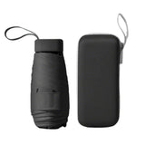Mini Folding Travel Umbrella with UPF50+ Sun Protection for Outdoor Use Black