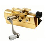 Universal Hand-Crank Blade Sharpening Tool for Fast Outdoor Yard Work Gold