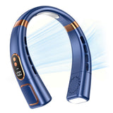 Neck Air Conditioner Wearable Personal Fan with Cooling Plate and Adjustable Airflow Blue