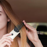 Cordless LCD Hair Straightening Brush 2-in-1 Portable White