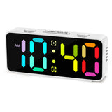 Small Digital Alarm Clock with 5 Dimmers & 5 Alarm Volumes White