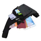 Chest Sling Bag Unisex Large Capacity Crossbody Shoulder Bag Black