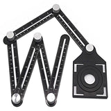 6-Sided Angle Measuring Ruler Multi Angle Measuring Template Tool Universal Tile Opening Hole Locator