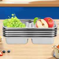 4Pcs Set Grab and Go Snack Containers Food Container for Lunch Snacks Dips Condiments-Double-Compartment