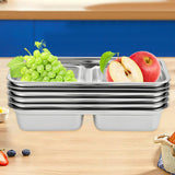 4Pcs Set Grab and Go Snack Containers Food Container for Lunch Snacks Dips Condiments-Double-Compartment