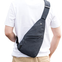 Anti-theft Chest Pack Crossbody Shoulder Bag Sling Chest Bag for Travel Sports Black