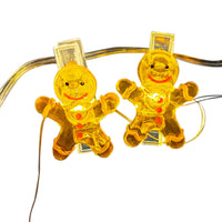 1.1M Christmas Photo Clip Light 10LEDs Fairy String Lights Wall Hanging Pictures Bedroom Wedding Decor Gingerbread Man Style