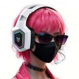 2.4GHz Wireless Gaming Headset with Flip Mic for PC White