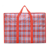 Large Stripe Storage Tote Bag Zipper Moving Bag Packing Supplies for Clothes Blanket Bedding Red