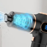 Cordless Desktop & Car Vacuum Cleaner with Blow & Suction and Digital Display Black