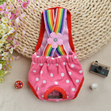 Cute Female Dog Harness Sanitary Pants – Reusable Pet Menstrual Diaper Pink