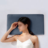 Soft Cooling Memory Foam Pillow Ultra Thin for Travel Home Office Stone Green