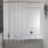 PEVA Shower Curtain Liner Heavy Liner 180x180cm with Rustproof Grommets and Hooks Style 3