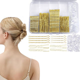 U Shaped Hair Clips Kit Hair Pin for Women Bobby Pins For Buns Gold