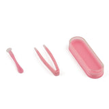 6PCS Contact Lens Tweezers Stick Inserter Remover Tool Kit Tip Storage Case Box Set Pink