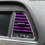 20 PCS Car Interior Air Vent Decorative Trim Strip Universal Fit for All Models Purple