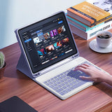Wireless Bluetooth Keyboard with Keyboard Case and Mouse Compatible with iPad 11 (A16) 2025 And 10th 10.9(2022) Purple