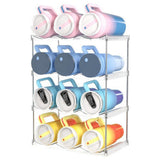 Stackable Clear Storage Rack for Wine Bottles & Cups Large
