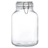3000ml Clear Glass Airtight Storage Jar with Clamp Lid and Silicone Seal