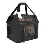 Pet Carrier Cat Travel Bag Portable Soft Sided Comfort Case Black