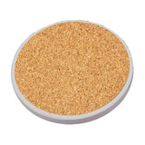 6Pcs Marble Textured Round Coasters for Drinks Absorbent Ceramic Coffee Coaster with Cork Base and Metal Holder Set Red