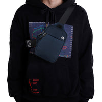 Water-Resistant Sling Bag Small Crossbody Chest Bag for Men Women Dark Blue