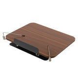 Book Stand with 360 Degrees Rotating Base for Reading Adjustable Book Holder with Elastic Clips Coffee