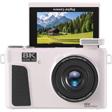 8K Digital Camera with Flip Screen WIFI Remote Control for Photography Light Pink