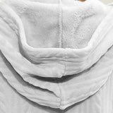 Unisex Bathrobe for Womens Flannel Fleece Robes Winter Warm Housecoat Nightgown Sleepwear Grey