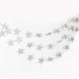 5 PCS 4m Thick Paper Star Garland Bunting Banners for Parties Weddings Silver