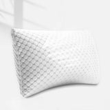 Shredded Memory Foam Pillows for Sleeping with Washable Cooling Cover White