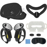 7-Piece Silicone Protective Case Set for Meta Quest 3S VR Headset Accessories Black