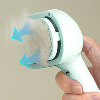 Pet Steam Brush Cat Dog Spray Hair Removal Comb for Shedding Grooming Green