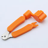 4Pcs Guitar String Replace Tool 3-In-1 Guitar Bridge Pin Remover Puller Guitar String Cutter and Winder Tool Orange