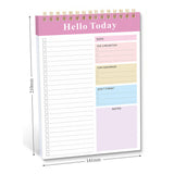 A5 To Do List Notepad  52 Sheets Tear Off Daily Planner Checklist Notebook for Tasks Goal Achievement Pink