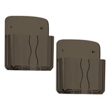 2 PCS No Drill Wall Phone Holder Clear Phone Stand for Home Black