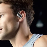 Wireless Bluetooth 5.4 Earbuds Touch Control Earhook Earphones Sports Earbuds with Digital Display Case Black