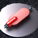2-in-1 Car Emergency Escape Tool with Glass Breaker and Belt Cutter Red
