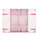 Adjustable Desktop Drawer Organizer Expandable Basket with Dividers for Home Pink