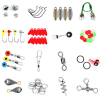 188Pcs Set Fishing Accessories Portable Fishing Tackle Kit for River Lake Reservoir Pond Fishing
