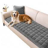 Non Slip Couch Covers for Dogs Fuzzy Pet Couch Covers for Furniture Protector Washable Dark Gray