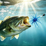 2 PCS Lifelike Floating Sea Urchin Soft Lure | Tentacle Creature Lure for Fishing Blue