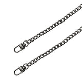 2Pcs 120cm Replacement Metal Shoulder Strap for Handbag Purse Chain Black