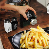 4Pcs Set Glass Shakers with Lids Salt and Pepper Shaker Set