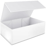 Foldable Cardboard Gift Box Easy Attach for Holiday Packaging White
