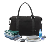 Travel Duffle Bag Carry On Tote Bags Sport Gym Bag  Luggage Bag with Wet Dry Separate Compartment Black