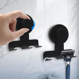 Razor Holder for Shower Heavy-Duty for Razor Towel Loofah Removable Black