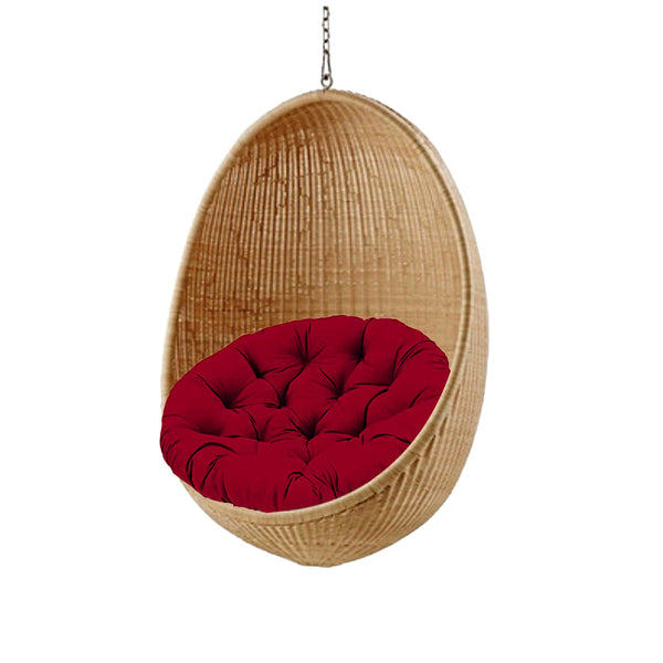 110cm Round Chair Cushion Hanging Egg Chair Cushion Swing Chair Seat Pad Relax Cushion Wine Red