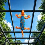 Remote Control Lizard Gecko Wall Crawler 9 Lighting Modes Toy Gift Orange