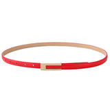 Women's Casual Belt PU Leather Vintage Adjustable 72-94cm Red